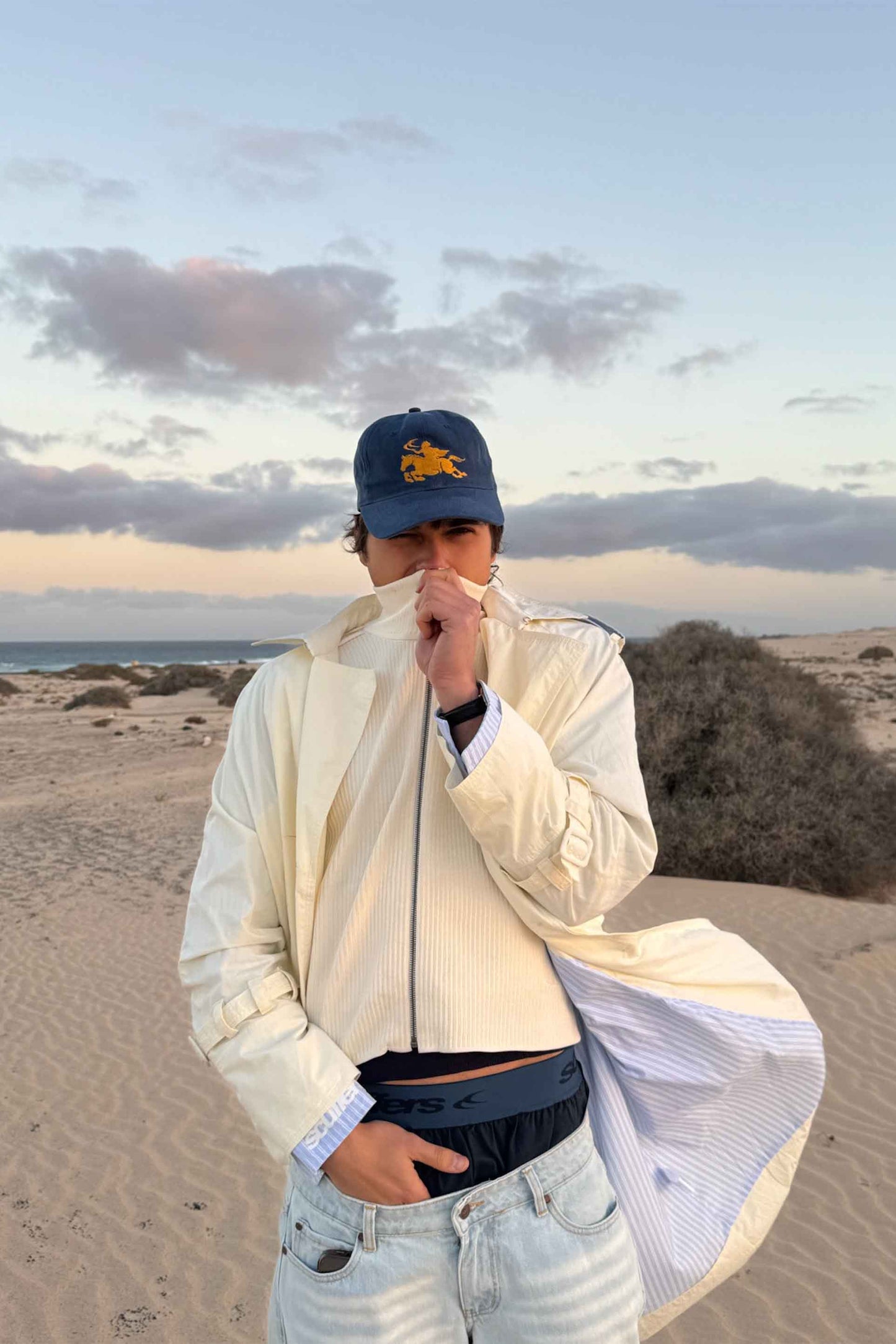 Emblem Blue Cap