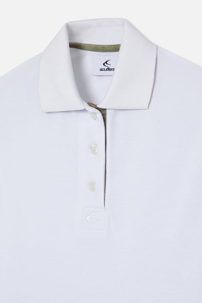 Camo White Polo