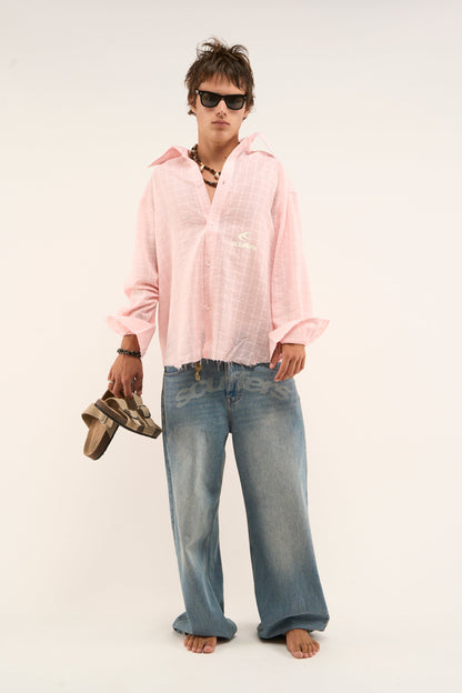 70s Summer Salmon Shirt